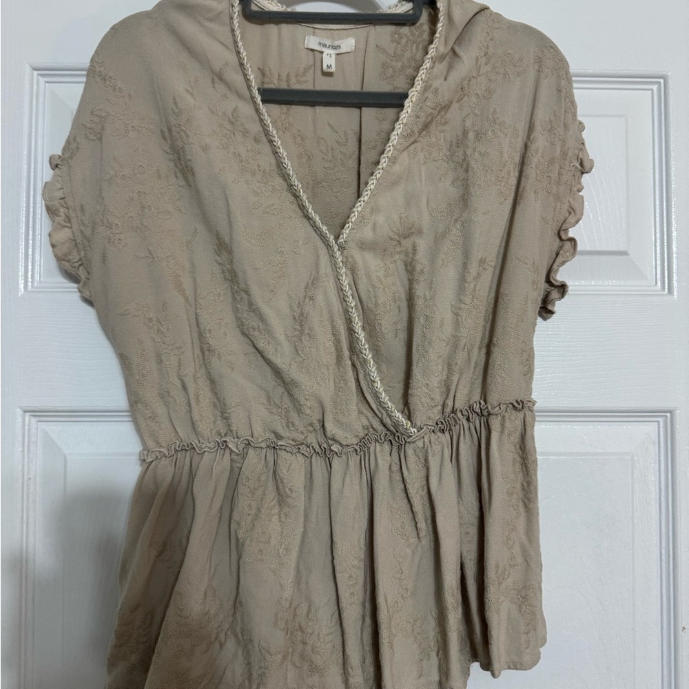 Taupe Textured Blouse